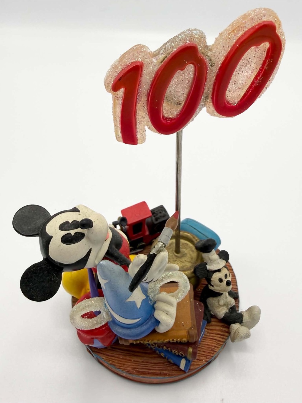Walt Disney World 100 Years Of Magic Figurine Mickey Mouse Photo Card Holder